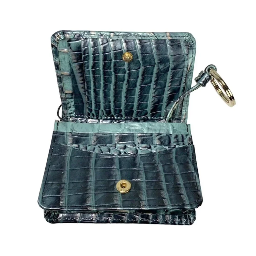 NWT Brahmin Obsidian Melbourne Mini Key Wallet